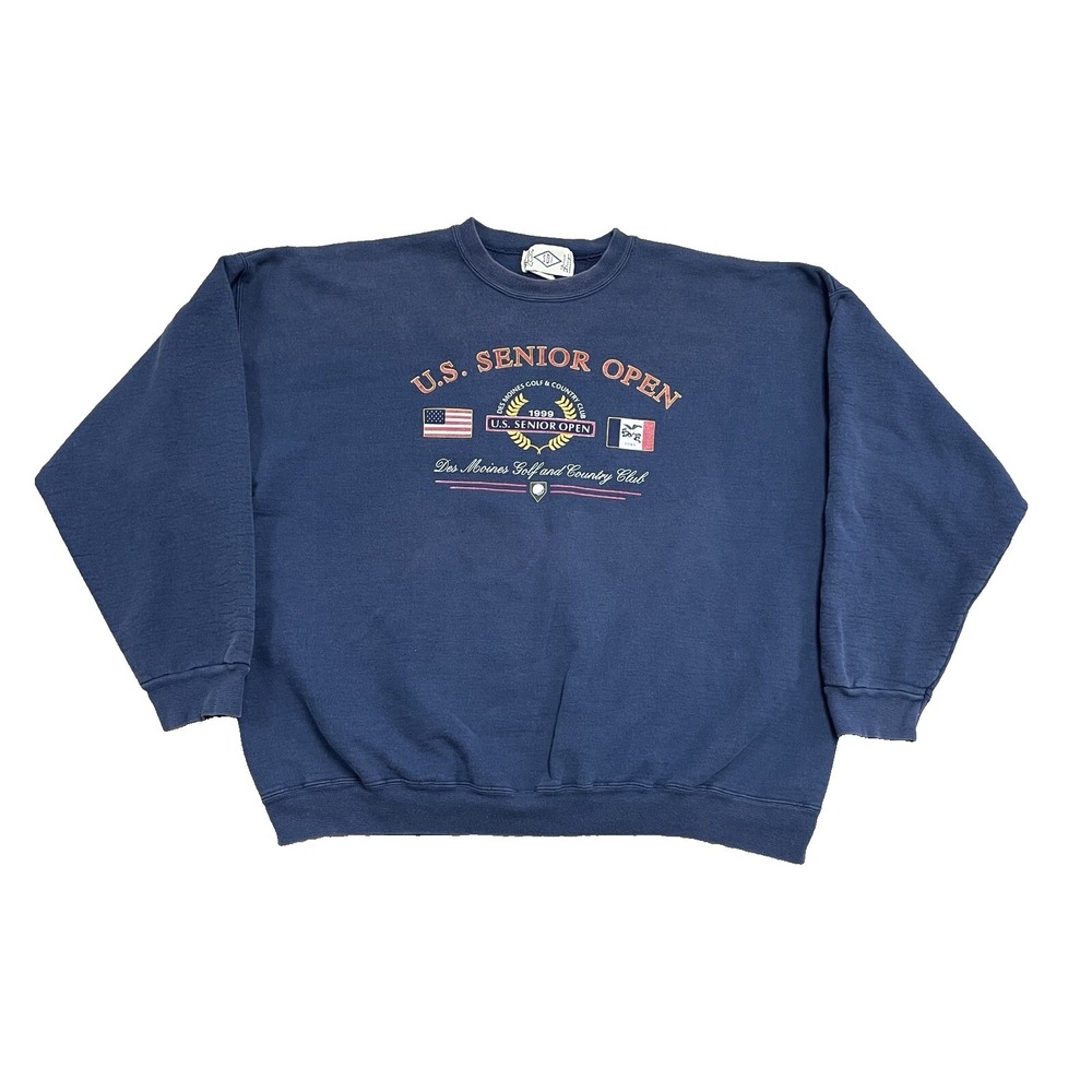 vintage U.S. Senior Open sweatshirt mens‎ 2xl Blue 1990s golf club sdi